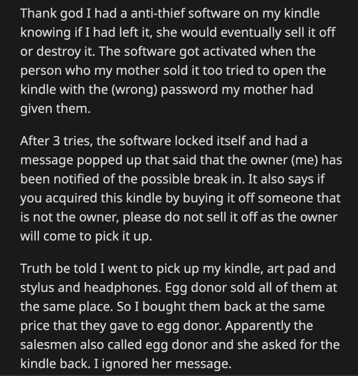 Her mom was yelling and arguing with the cops when OP arrived