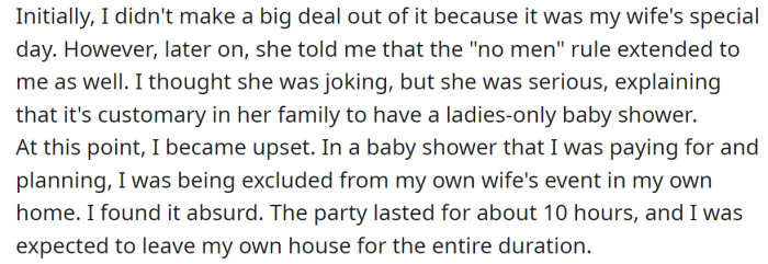 This meant that he wouldn't attend the event as well: