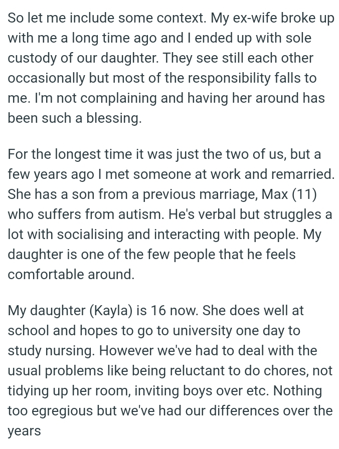 OP's not complaining, and having his daughter around has been such a blessing