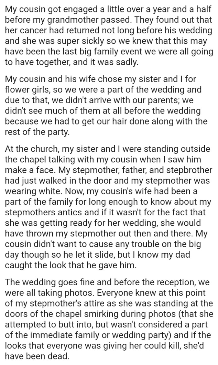 OP and Her Sister Were Flower Girls