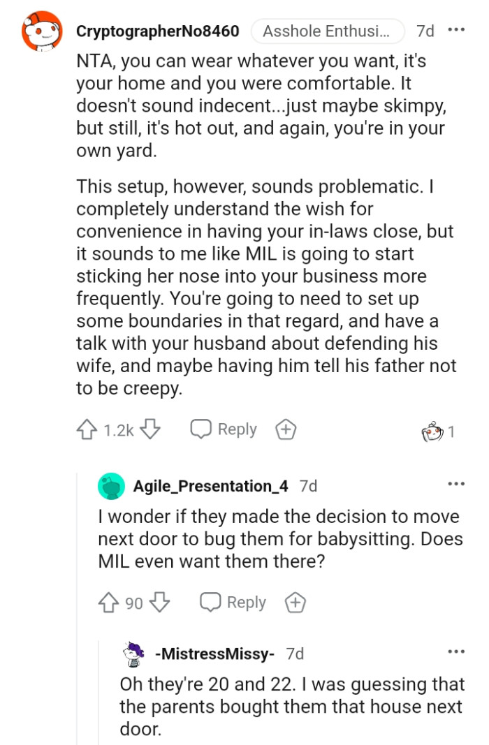 MIL might start sticking her nose in your business