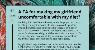 Redditor's Girlfriend Wants Him To Stop Eating Healthier Than Her Because She's Uncomfortable