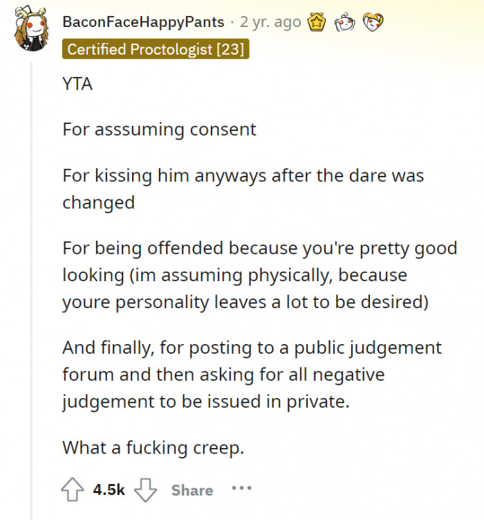 Here’s the breakdown of OP’s YTA scores.