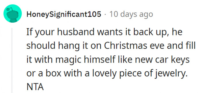 4. The husband should really take a note