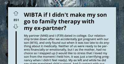 WIBTA If I Choose Not To Pressure My Son Into Family Therapy With His Estranged Father