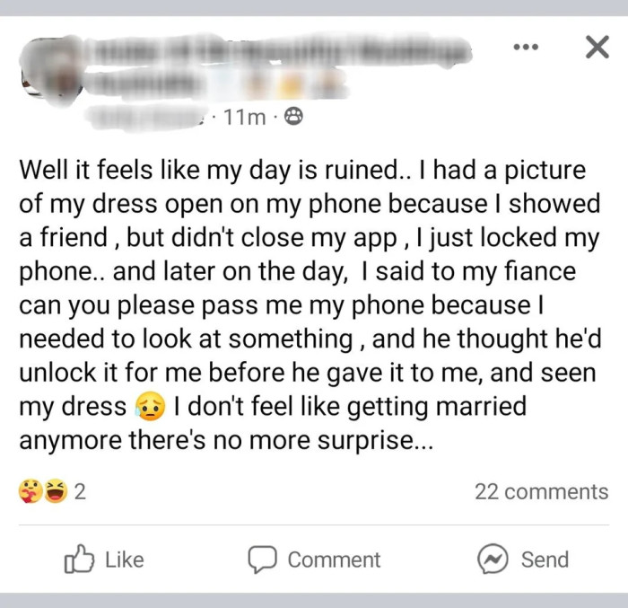 6. Everyone knows the dress is the whole point of a wedding.