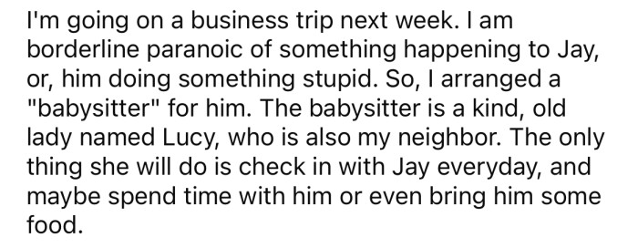 The OP has arranged a 