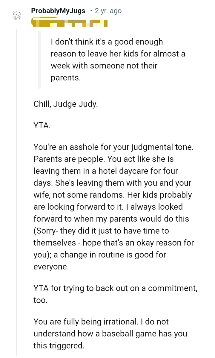 OP's an A-Hole for Being Judgmental