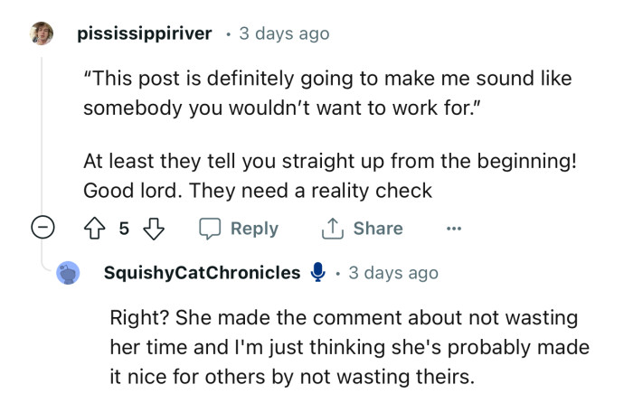 From the beginning, you can tell that the employer knows that no one will want to work at their company