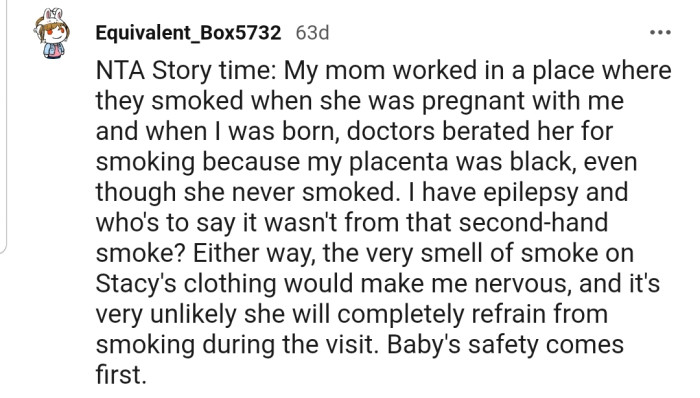 An interesting story on the dangers of second-hand smoking