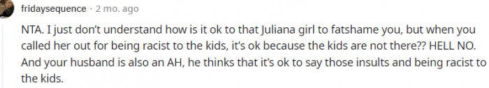 16. It is not okay for her to fat shame you