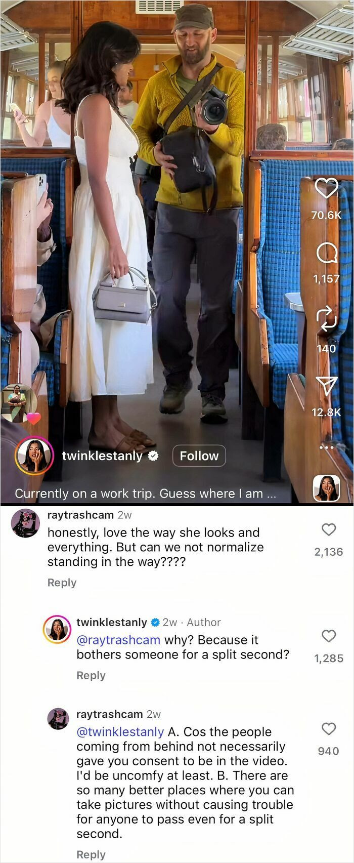 "So I Came Across This Reel By Some Influencer Called Twinkle Stanly, Where She Was Recording Herself In A Public Train, Blocking The Aisle"