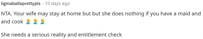 This is when people really started to wonder why she needs so much help when they have hired help already.