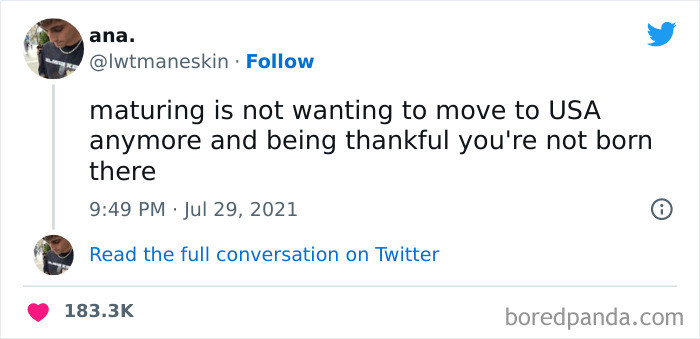 31. When you know you're mature