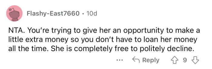 You can either accept an offer or decline it.