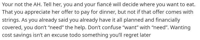 Ultimately, though, this person, and many others, said that OP is NTA in this situation at all - but her MIL is.