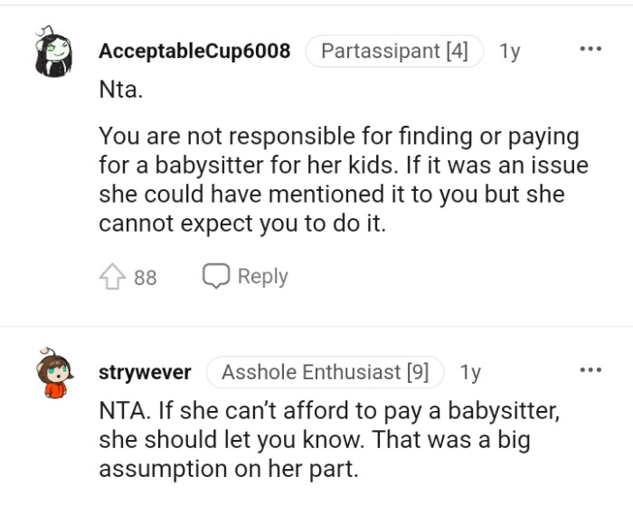 She would have mentioned it to the OP if it was an issue