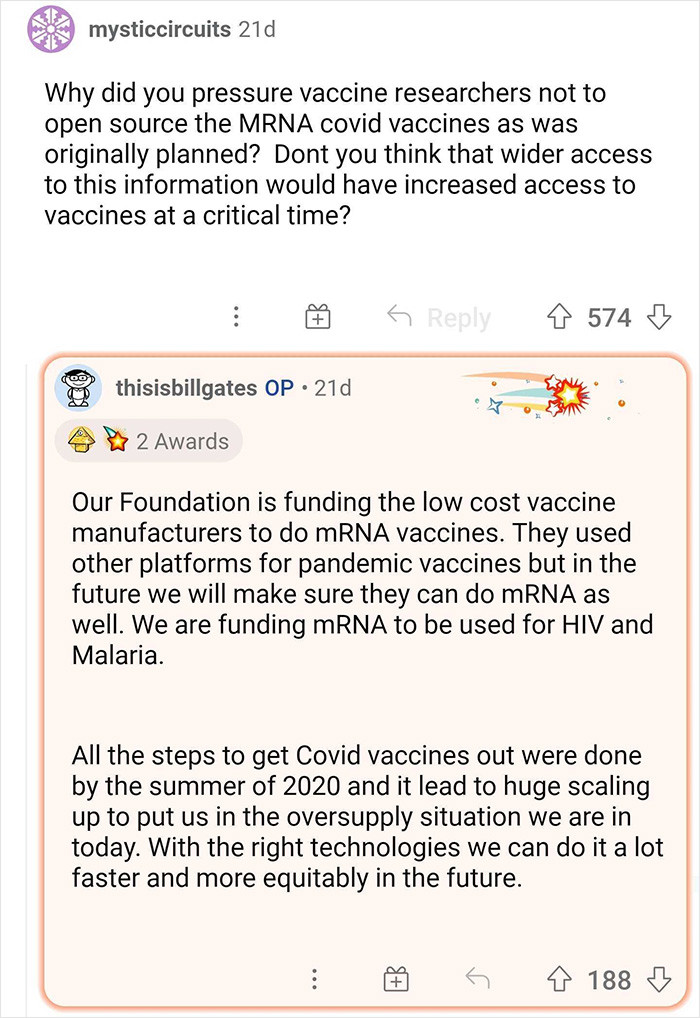 29. Gates' thoughts on pressuring vaccine researchers
