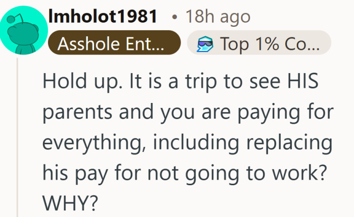 Once that detail clicked, the road trip started sounding a lot less balanced.