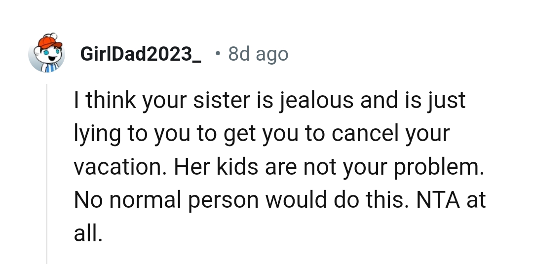 Her kids are not the OP's problem