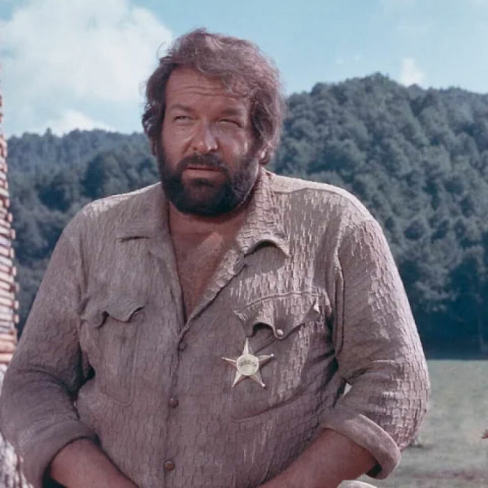 Italy - Bud Spencer (real name Carlo Pedersoli) , he's a legend in Italy.