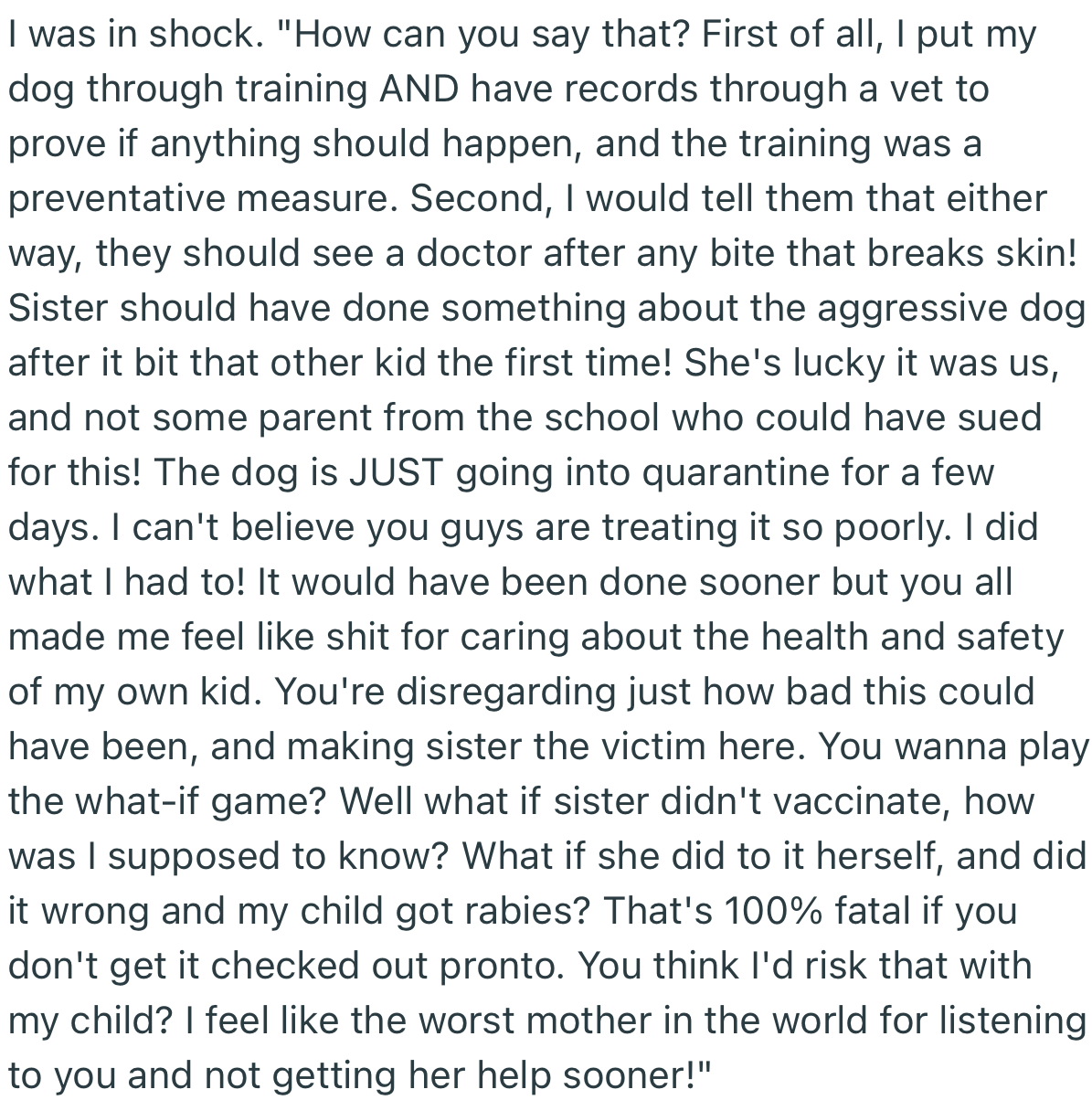 OP went bonkers and proceeded to give her mom a piece of her mind