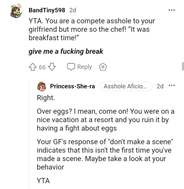 It was breakfast time!