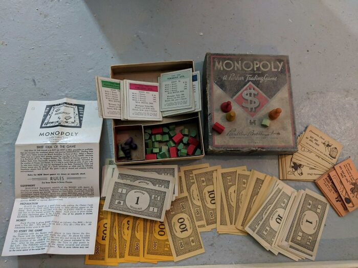 16. This Monopoly set was hidden behind the walls of a 1925 house
