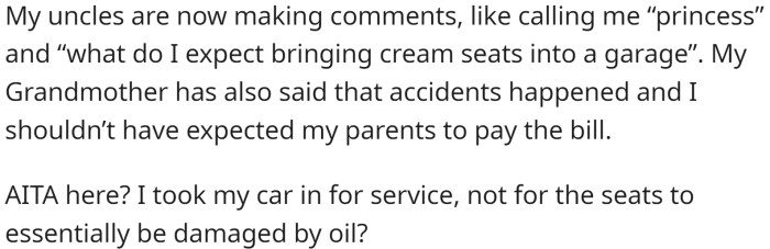 OP sent them the cleaning bill