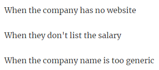 1. Lack of online presence.