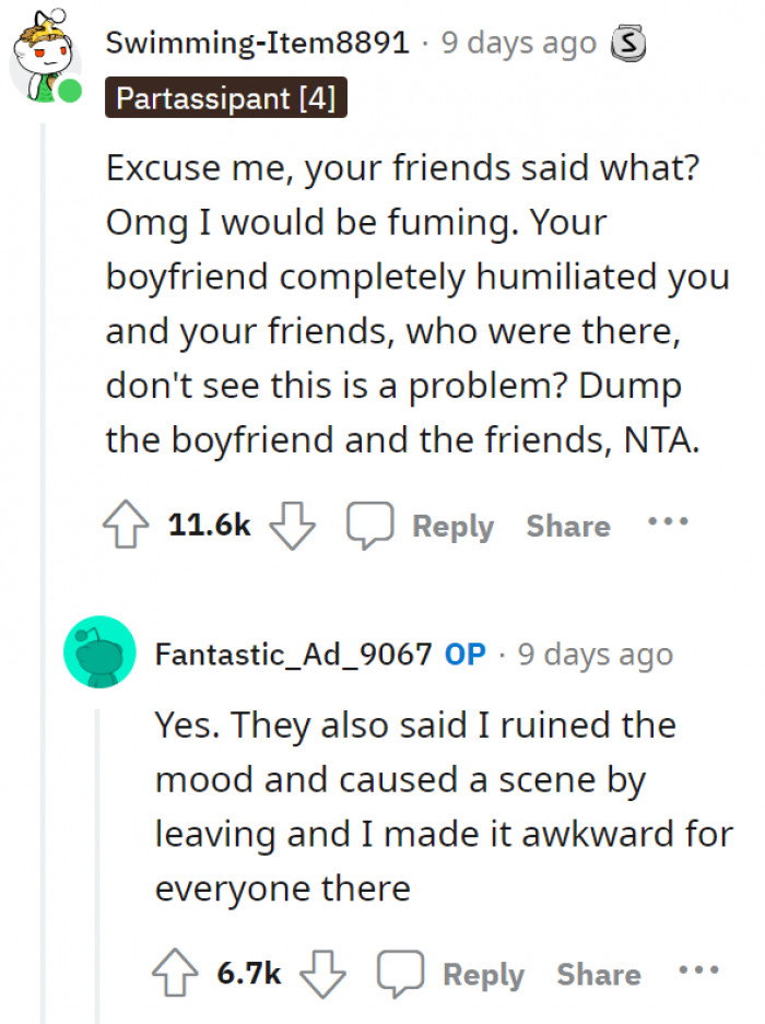 They didn't see anything wrong with their friend just watching them eat their meals like she wasn't just robbed?