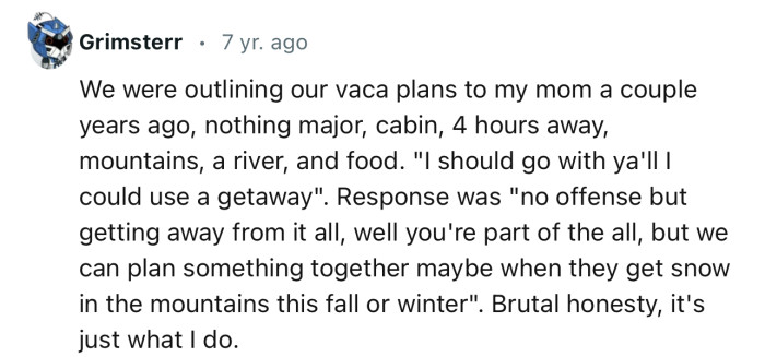 OP and her husband missed the chance to be brutally honest with MIL