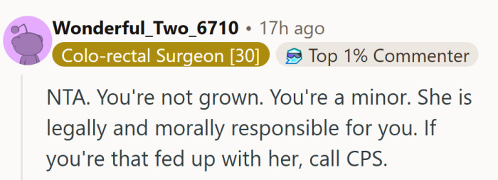 “Not grown” might just be the understatement of the year for someone who can’t even drive yet.