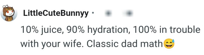 It's the classic dad math