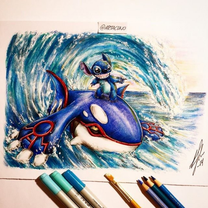 13. Stitch and Kyogre