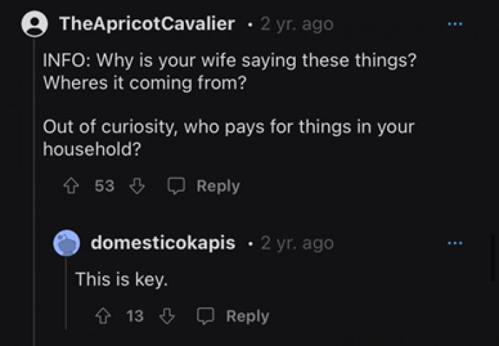 We all just don’t get the wife, do we?