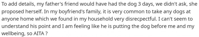 Then she closed the post with a few more details.