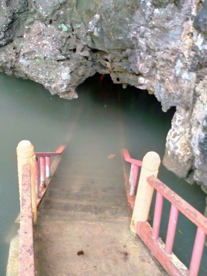 17. Stairwell That Leads To Creepy Underwater Cave