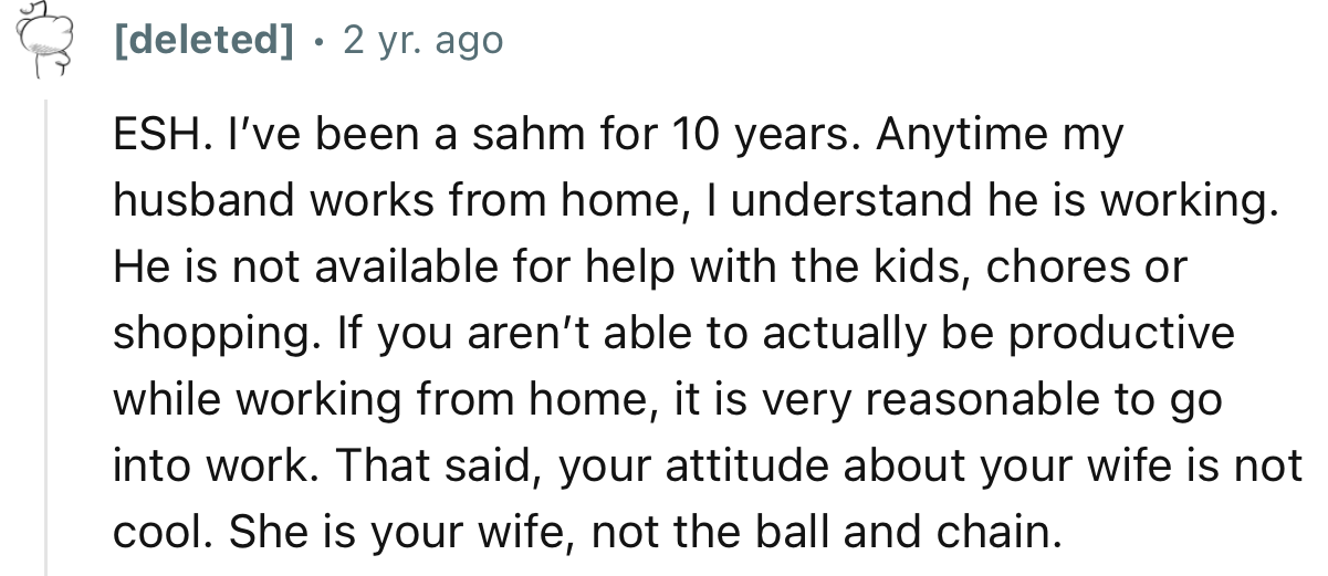 “If you aren’t able to actually be productive while working from home, it is very reasonable to go into work.”