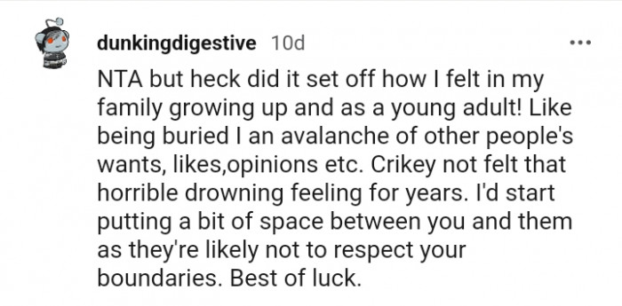 Putting a bit of space between you and them