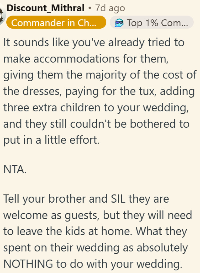 OP bent over backward for his brother's family and got entitlement in return