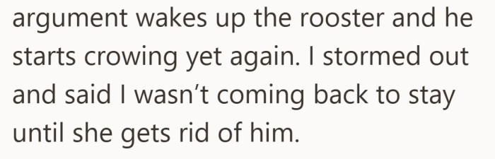 The argument loops back to the same source, pushing the situation into an ultimatum.