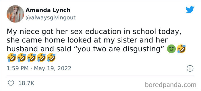 24. When my niece got her sex education
