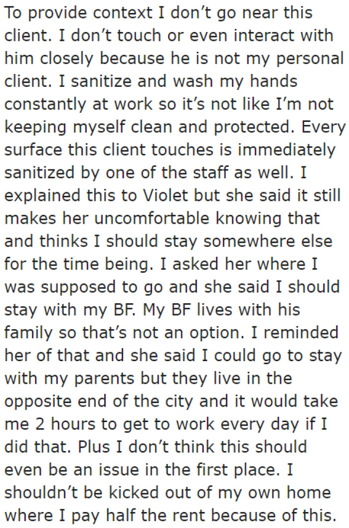 The OP Explains Her Side.