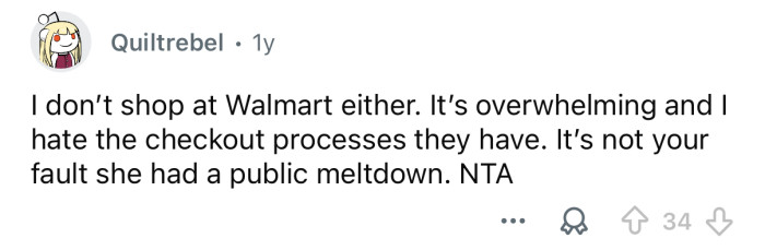 Her meltdown is not your fault.