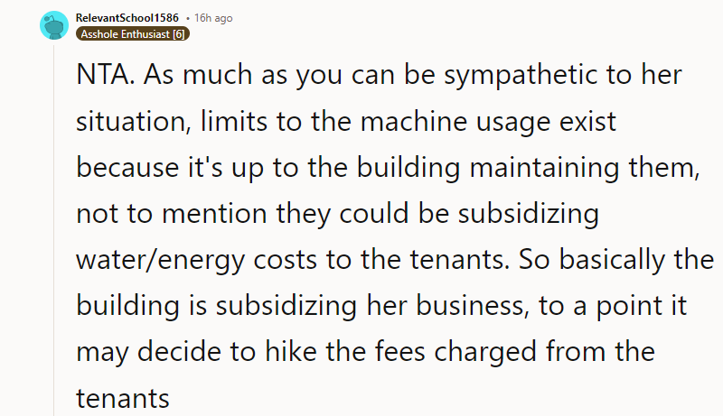 Who does she think that expense is going to trickle down to?
