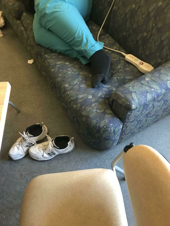 "My Coworker Takes Off His Smelly Shoes And Sleeps In The Break Room While We Eat Lunch"