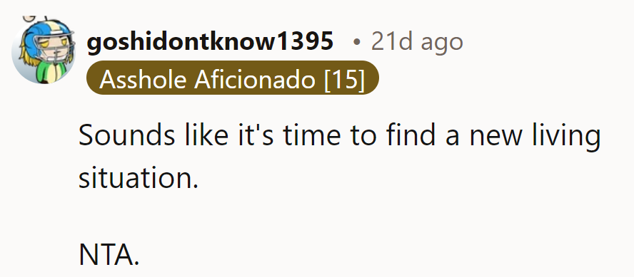 Time for a new living situation. Jesus needs a reality check on shared responsibilities.