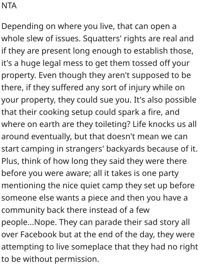 4. Squatters have legal rights to sue when being kicked out of a property.