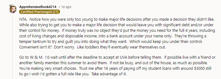 Some Reddit comments....